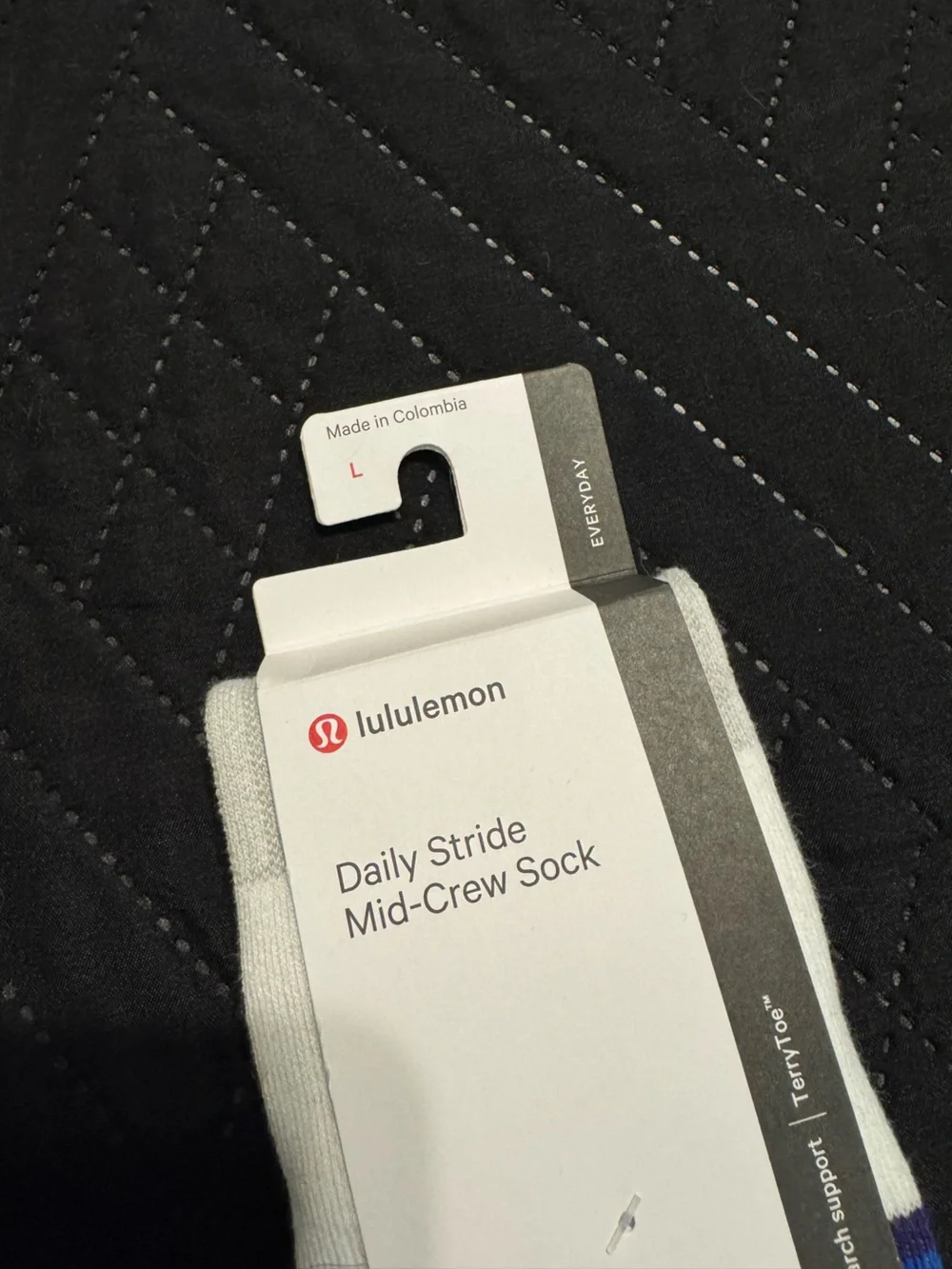 lululemon athletica White Crew Socks with Rainbow Stripes